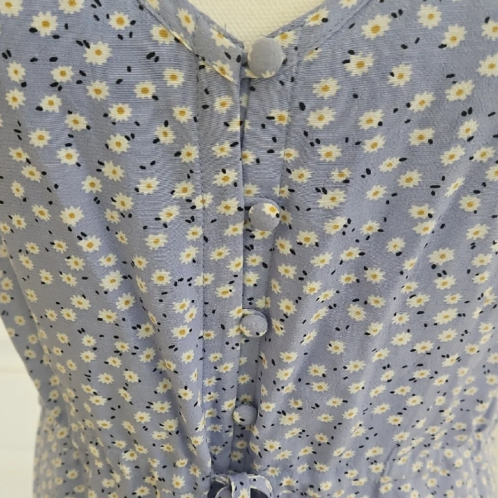 Rails Fridal Sky Blue Daisies Floral Print Midi Dress - Picture 6 of 9